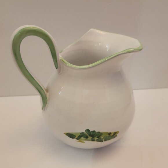 Vintage Italian Art Pottery Pitcher With Sheep & Tree Design - Picture 6 of 9